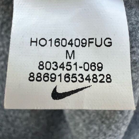 Nike Dri-Fit Moisture Wicking Gray Purple Swoosh Logo Hooded Sweatshirt Size M - Picture 9 of 12